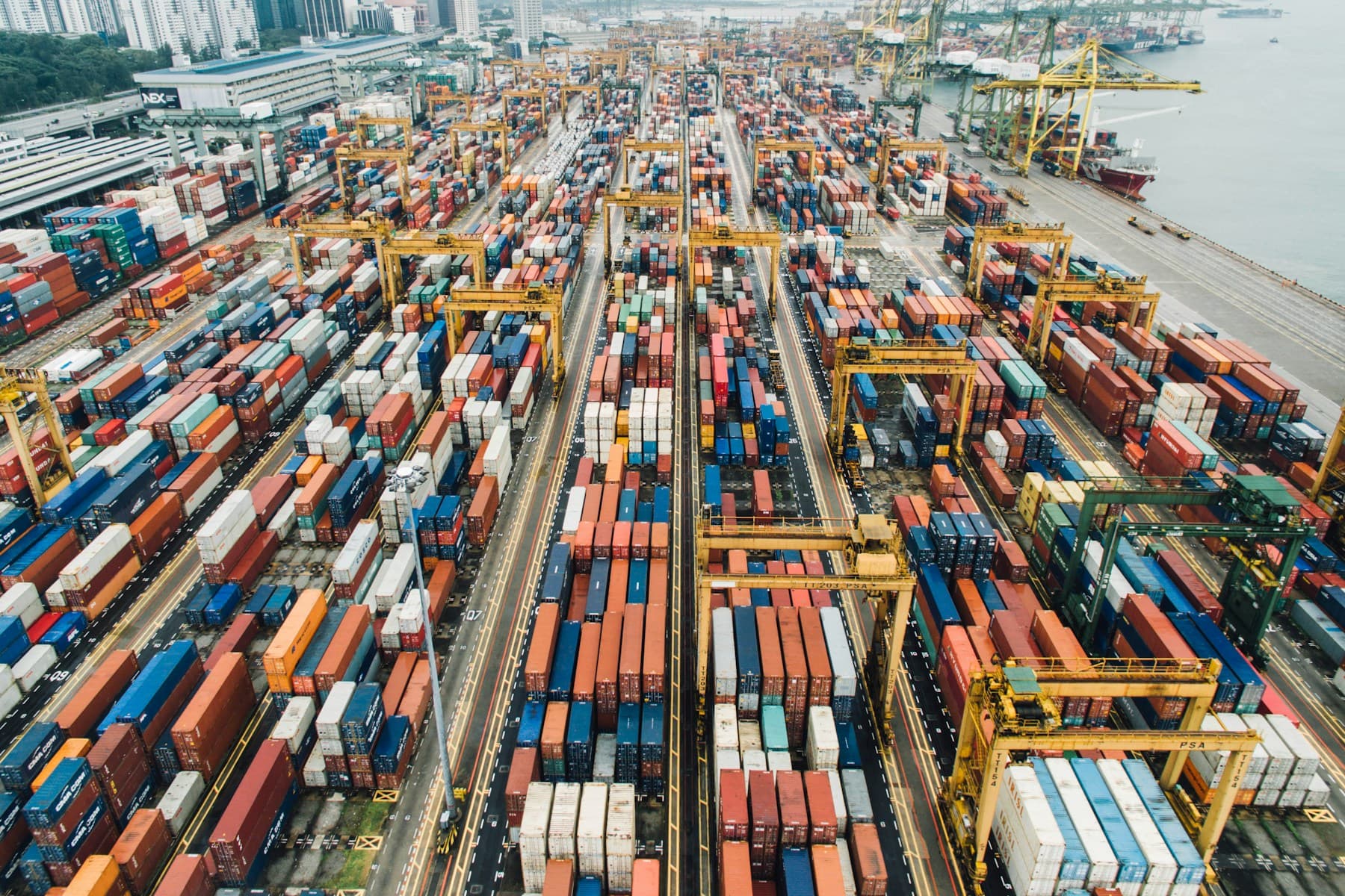 Container terminal and maritime infrastructure connecting industrial markets